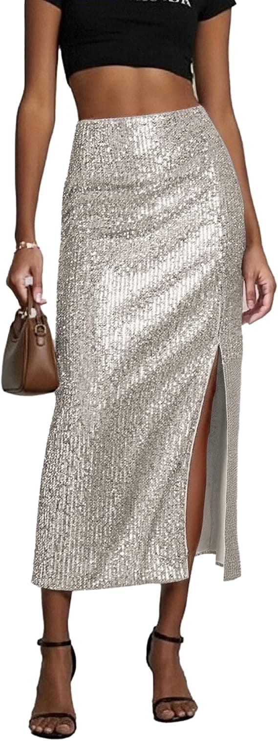 Sequin Midi Skirt